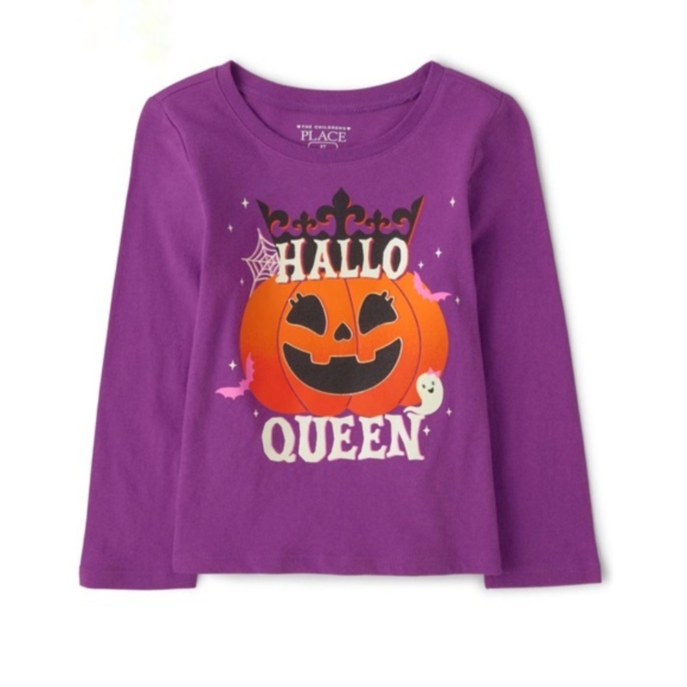 Brand New Toddler Girls Glow In The Dark Halloween T-Shirt, Size 3T, NWT